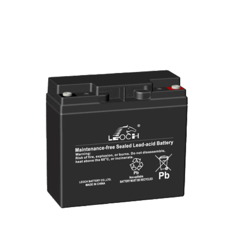 แบตเตอรี่ Leoch LP12-18 แบตเตอรี่ UPS 12V 18Ah AGM VRLA มุมมองด้านหน้า