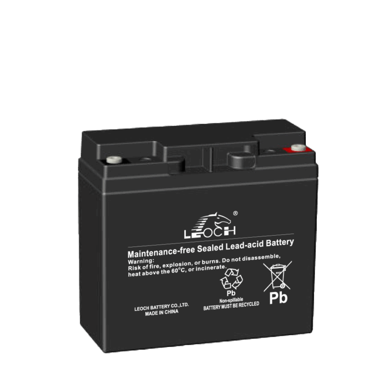 แบตเตอรี่ Leoch LP12-18 แบตเตอรี่ UPS 12V 18Ah AGM VRLA มุมมองด้านหน้า