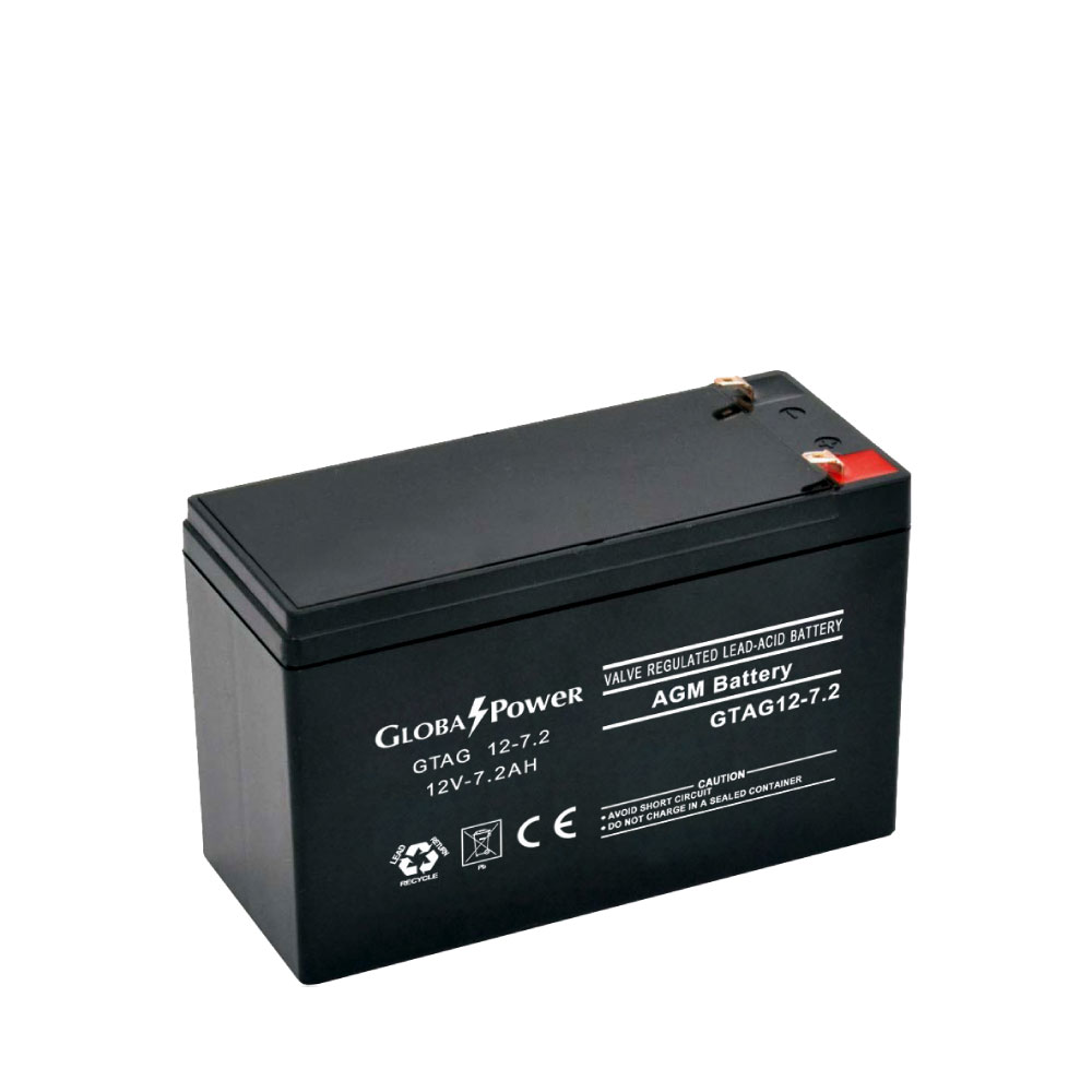 แบตเตอรี่สำรองไฟ GlobalPower 12V 7.2Ah รุ่น GTAG12-7.2