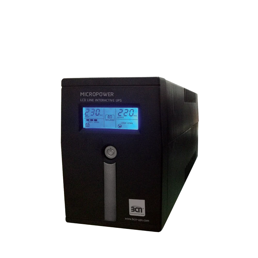เครื่องสำรองไฟ BCN Micro Power รุ่น 850–2000VA ด้านหน้า