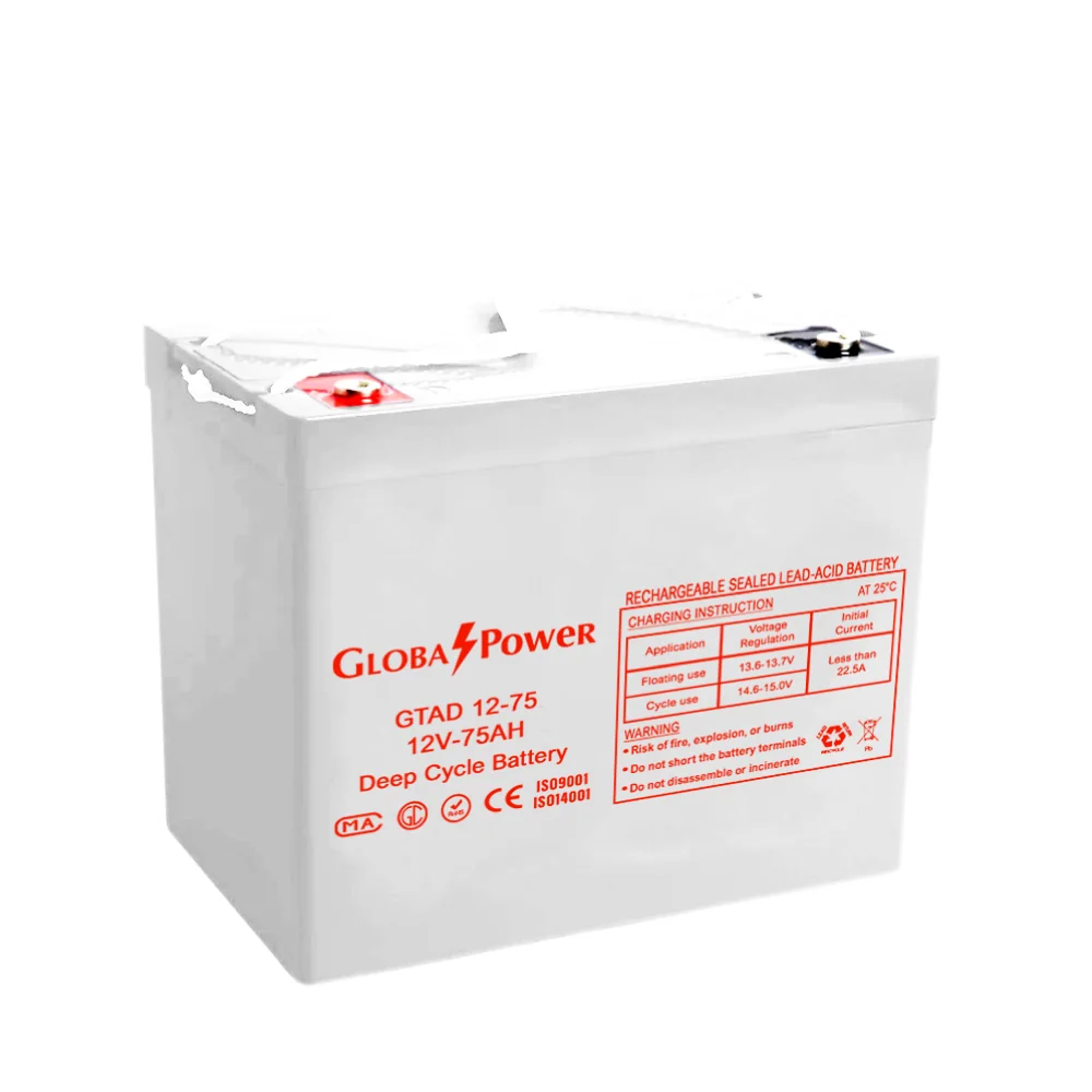 แบตเตอรี่ Deep Cycle GlobalPower GTAD12-75 12V 75Ah