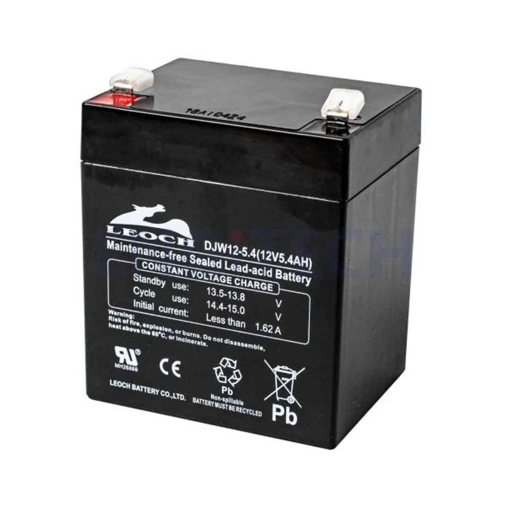 แบตเตอรี่แห้ง LEOCH DJW12-5.4 12V 5.4Ah สำหรับ UPS