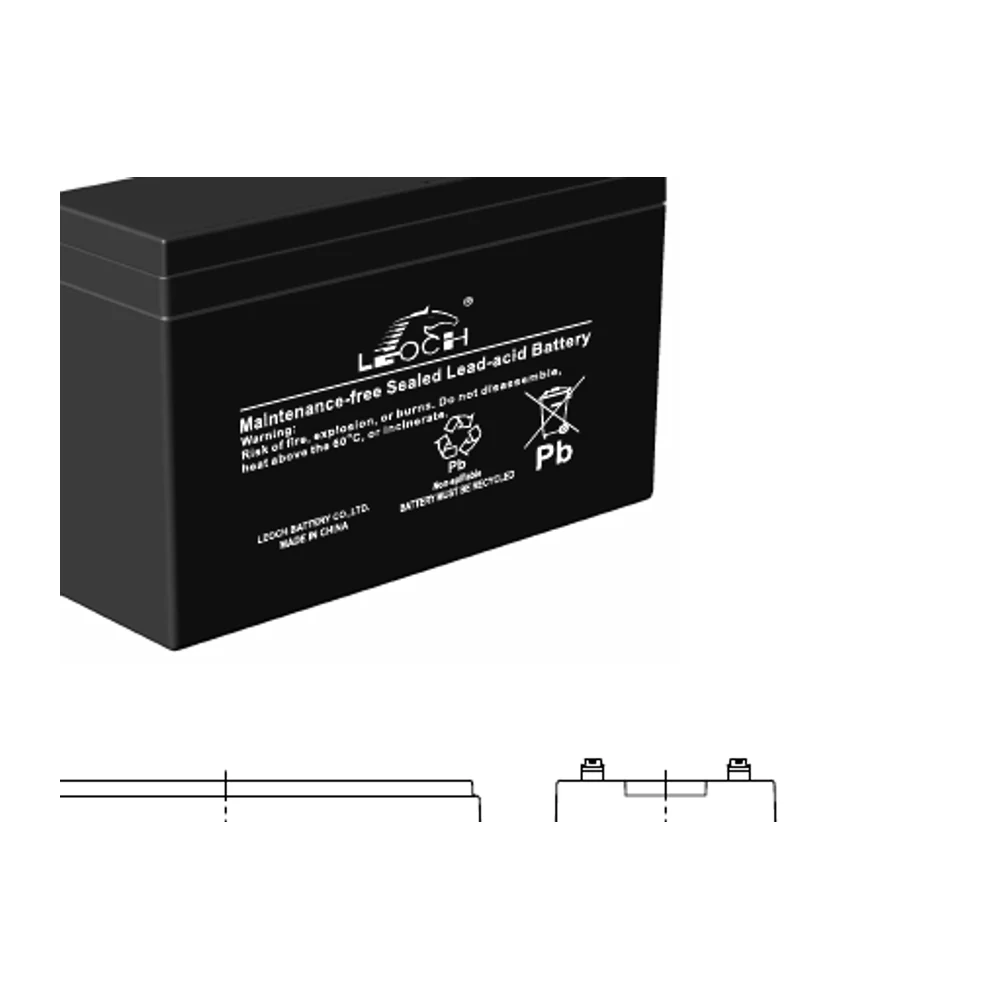 แบตเตอรี่แห้ง LEOCH DJW12-9.0 12V 9Ah สำหรับ UPS