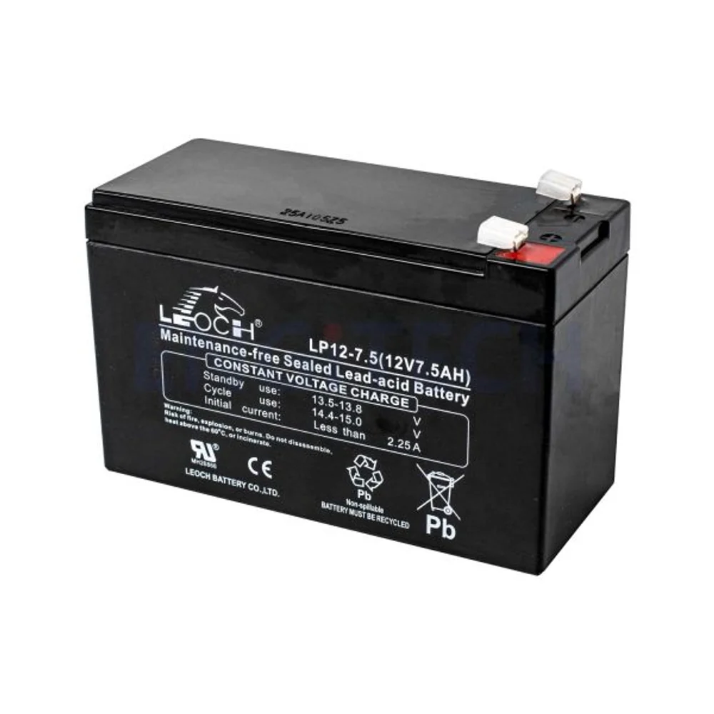 แบตเตอรี่แห้ง LEOCH LP12-7.5 12V 7.5Ah สำหรับ UPS