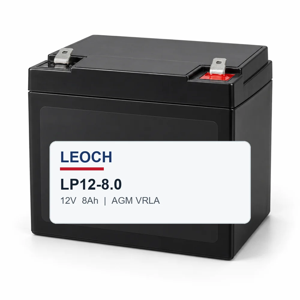 แบตเตอรี่แห้ง LEOCH LP12-8.0 12V 8Ah แบบ AGM VRLA