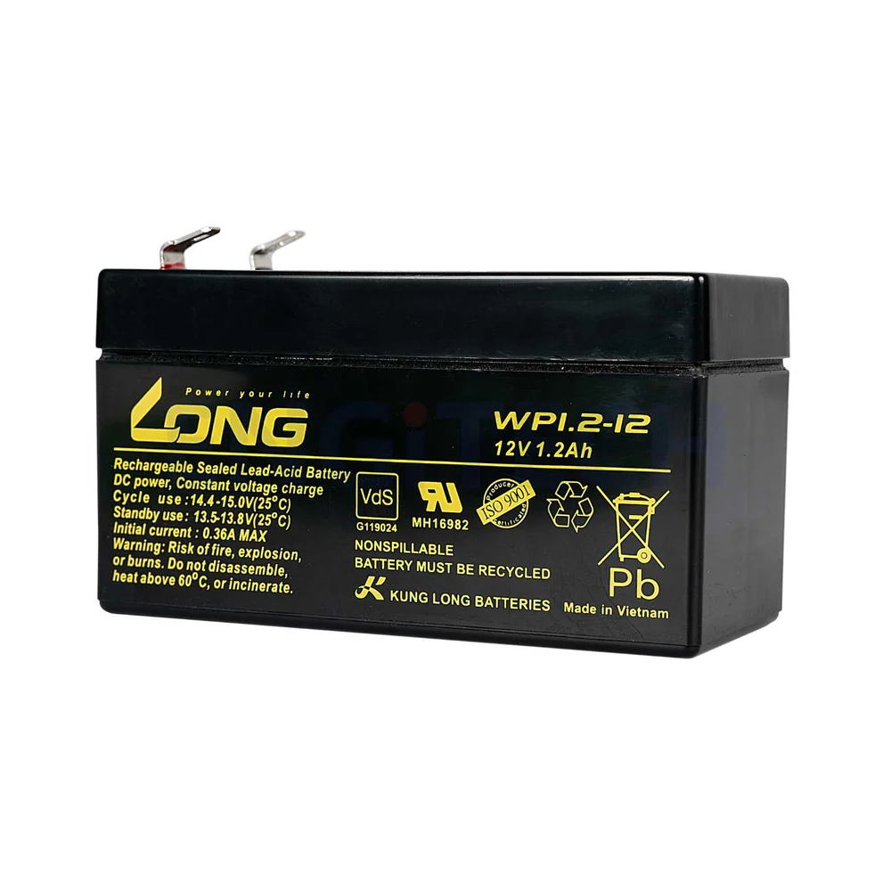 แบตเตอรี่แห้ง LONG WP1.2-12 12V 1.2Ah สำหรับ UPS และระบบสำรองไฟ