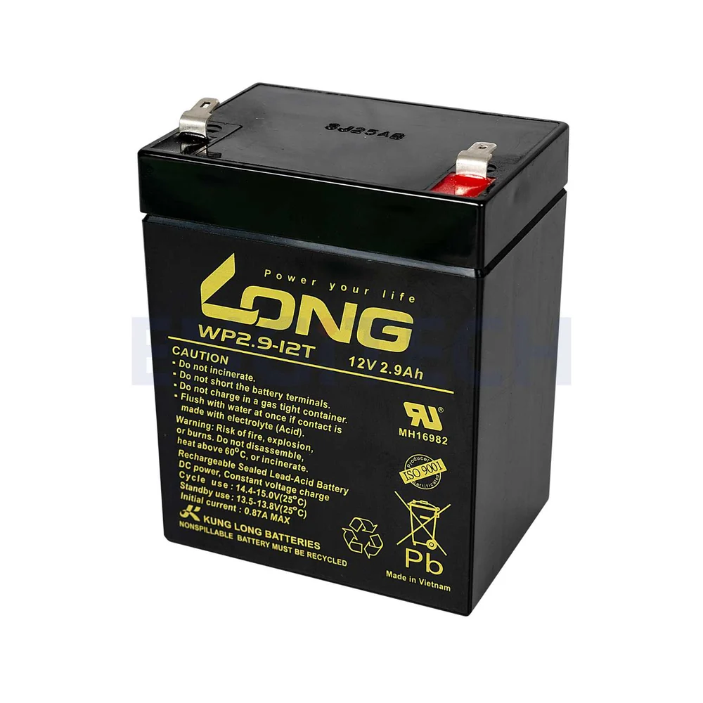 แบตเตอรี่แห้ง LONG WP2.9-12T 12V 2.9Ah สำหรับ UPS และระบบสำรองไฟ
