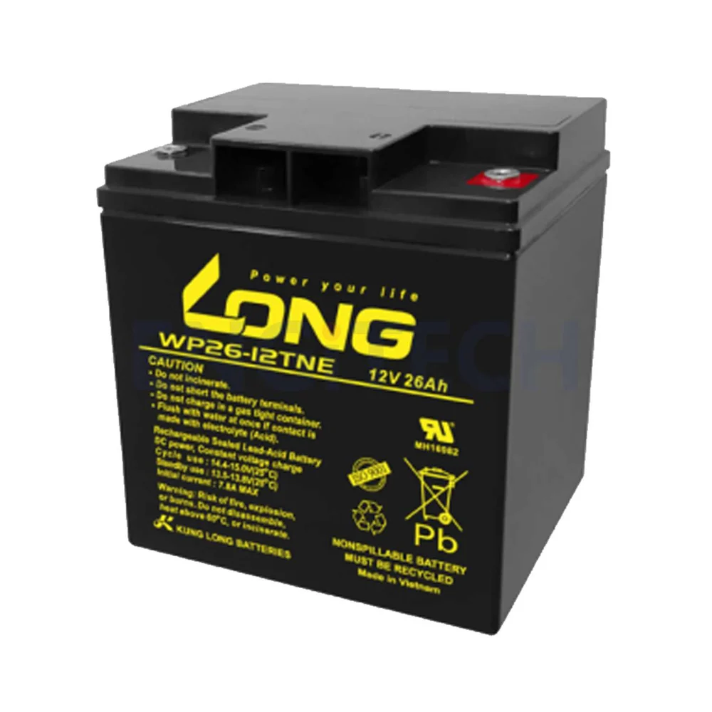 แบตเตอรี่แห้ง LONG WP26-12TNE 12V 26Ah สำหรับ UPS และระบบสำรองไฟ
