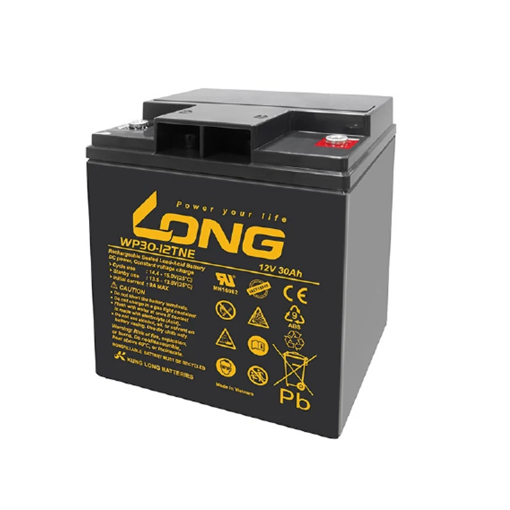 แบตเตอรี่แห้ง LONG WP30-12TNE 12V 30Ah สำหรับ UPS และระบบสำรองไฟ