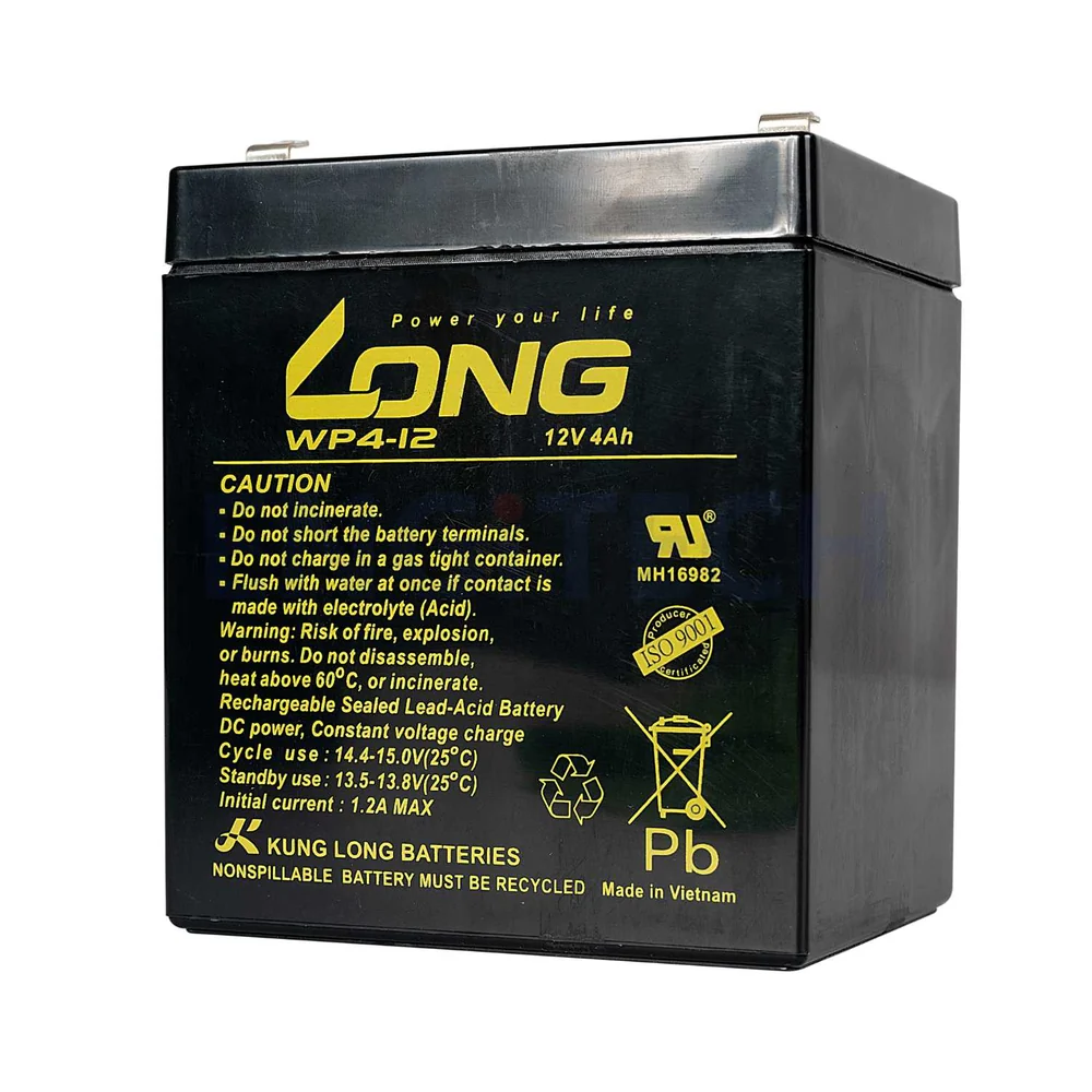 แบตเตอรี่แห้ง LONG WP4-12 12V 4Ah สำหรับ UPS และระบบสำรองไฟ