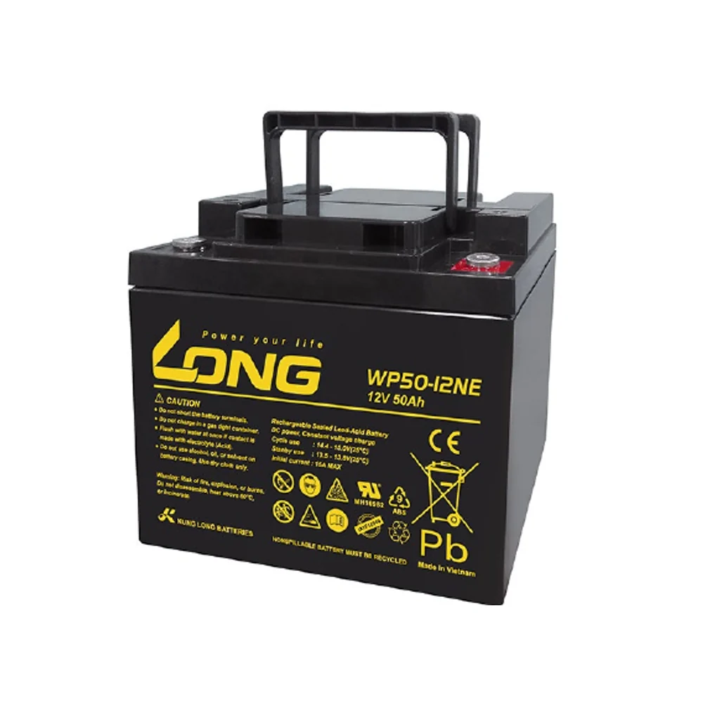 แบตเตอรี่แห้ง LONG WP50-12NE 12V 50Ah สำหรับ UPS และระบบสำรองไฟ