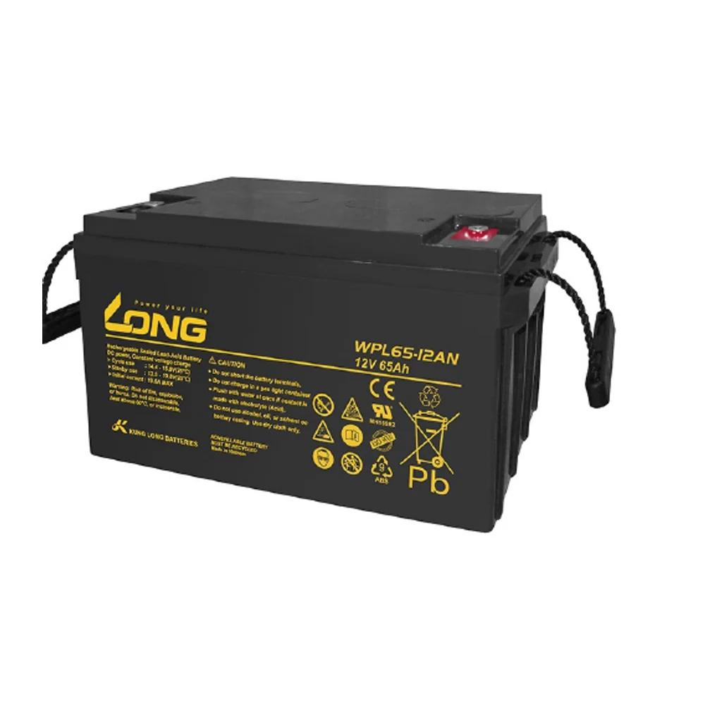 แบตเตอรี่แห้ง LONG WPL65-12AN 12V 65Ah สำหรับ UPS และระบบสำรองไฟ