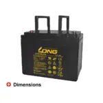 แบตเตอรี่แห้ง LONG WPS75-12N 12V 75Ah สำหรับ UPS และระบบสำรองไฟ